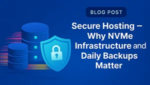 Secure Hosting – Why NVMe Infrastructure and Daily Backups Matter